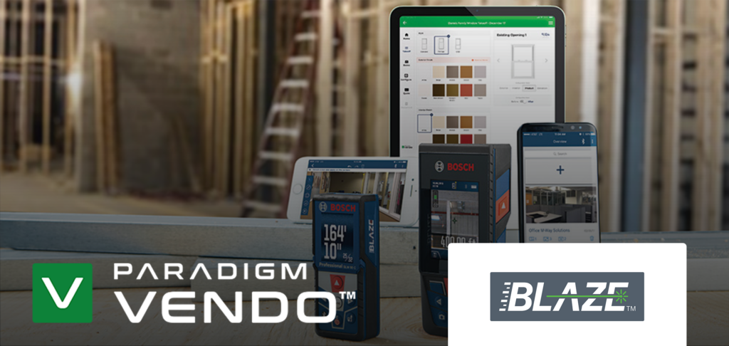 Paradigm announces its digital selling solution for home improvement contractors is now compatible with a popular line of laser measurement Bosch Power Tools.