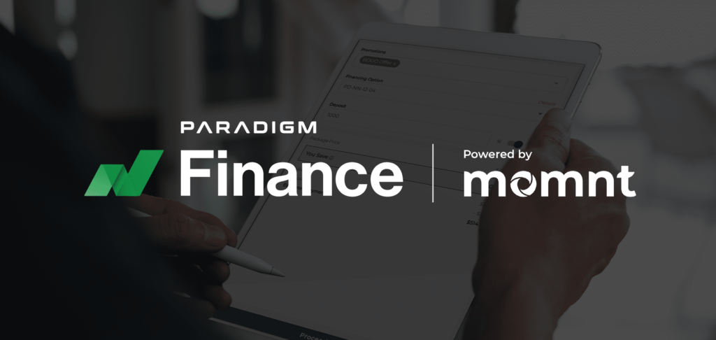 Paradigm Finance offer customer financing, powered by Momnt, for home improvement contractors
