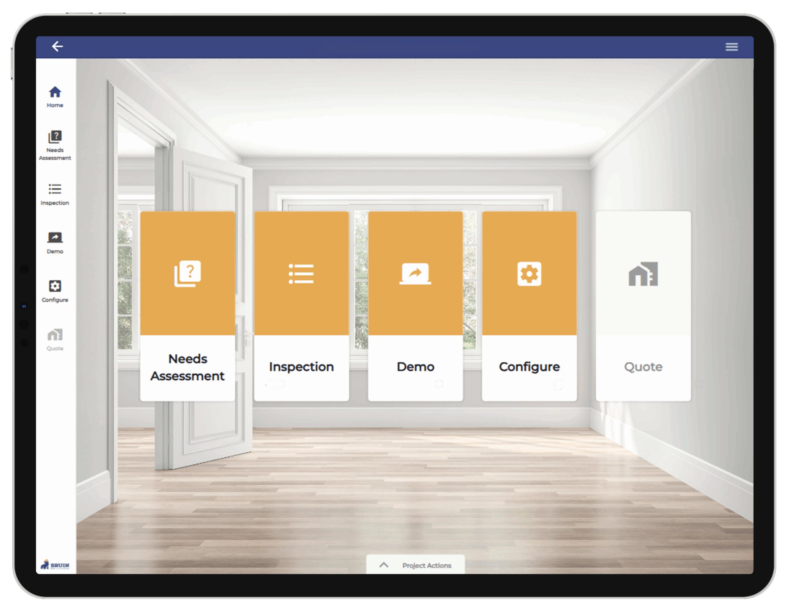 Bruin Remodeling Group Paradigm Vendo on Tablet