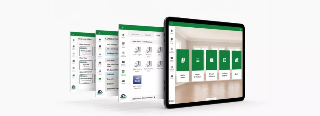 Paradigm Vendo UI on Tablet with Other UI Images Behind it - Hero Image