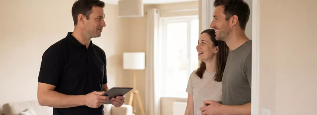 Paradigm Vendo - Salesman Listening to Homeowners Concerns - 1538x560