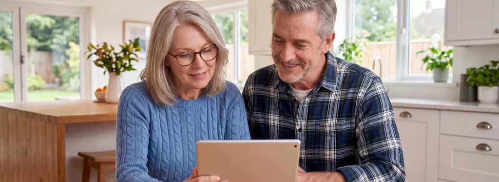 Paradigm Vendo - Homeowners Looking at Digital Estimate on an iPad - 1538x560